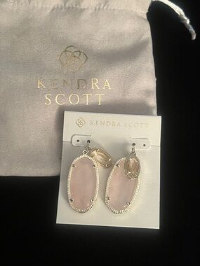 Kendra Scott Rose Quartz Drop Earrings